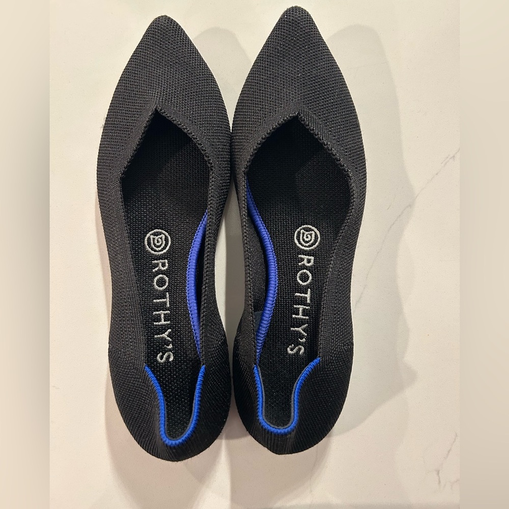 Rothy's Black and Blue Flats